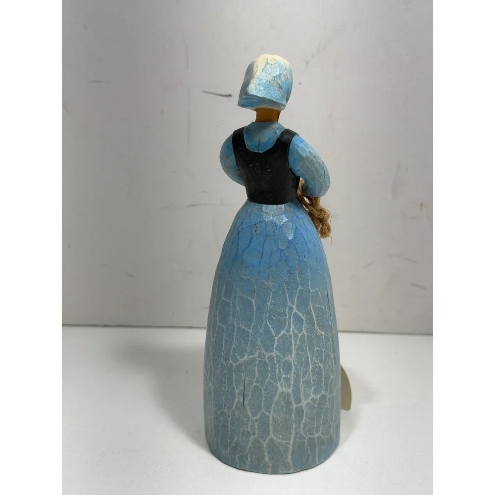 Jim Shore Heartwood Creek pure‎ simple amish Colonial Woman Figurine Blue Black